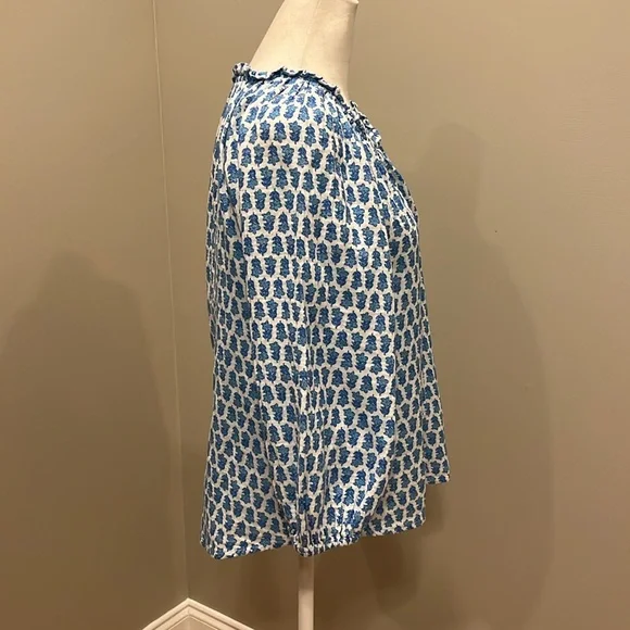 Vineyard Vines Seastitch Print Popover Blouse - Picture 3 of 6